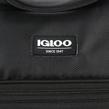 Igloo Black Evergreen 16 Can SoftSided Gripper Bag eco fiber exterior emphasizes sustainability.
