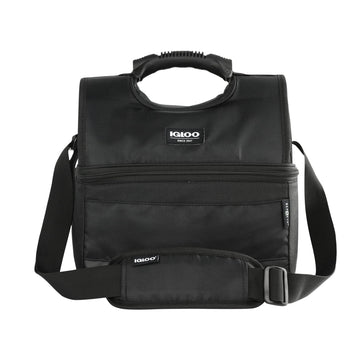Igloo Black Evergreen 16 Can SoftSided Gripper Bag MaxCold insulation highlights cooling power.
