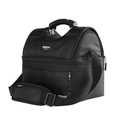 Igloo Black Evergreen 16 Can SoftSided Gripper Bag side view shows durable construction for outdoors.