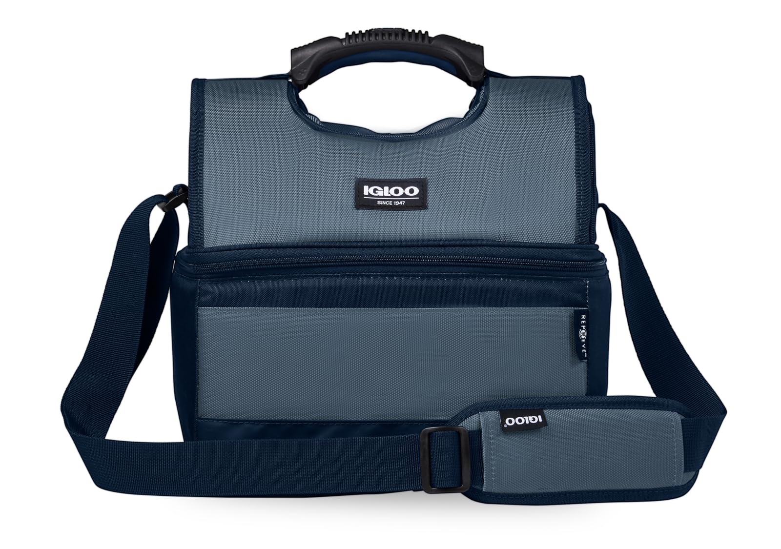 Igloo Blue Evergreen bottom panel protects against wear and tear.
