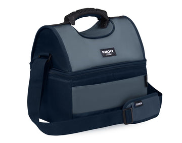 Igloo Blue Evergreen exterior fabric detail highlights durable recycled fibers.