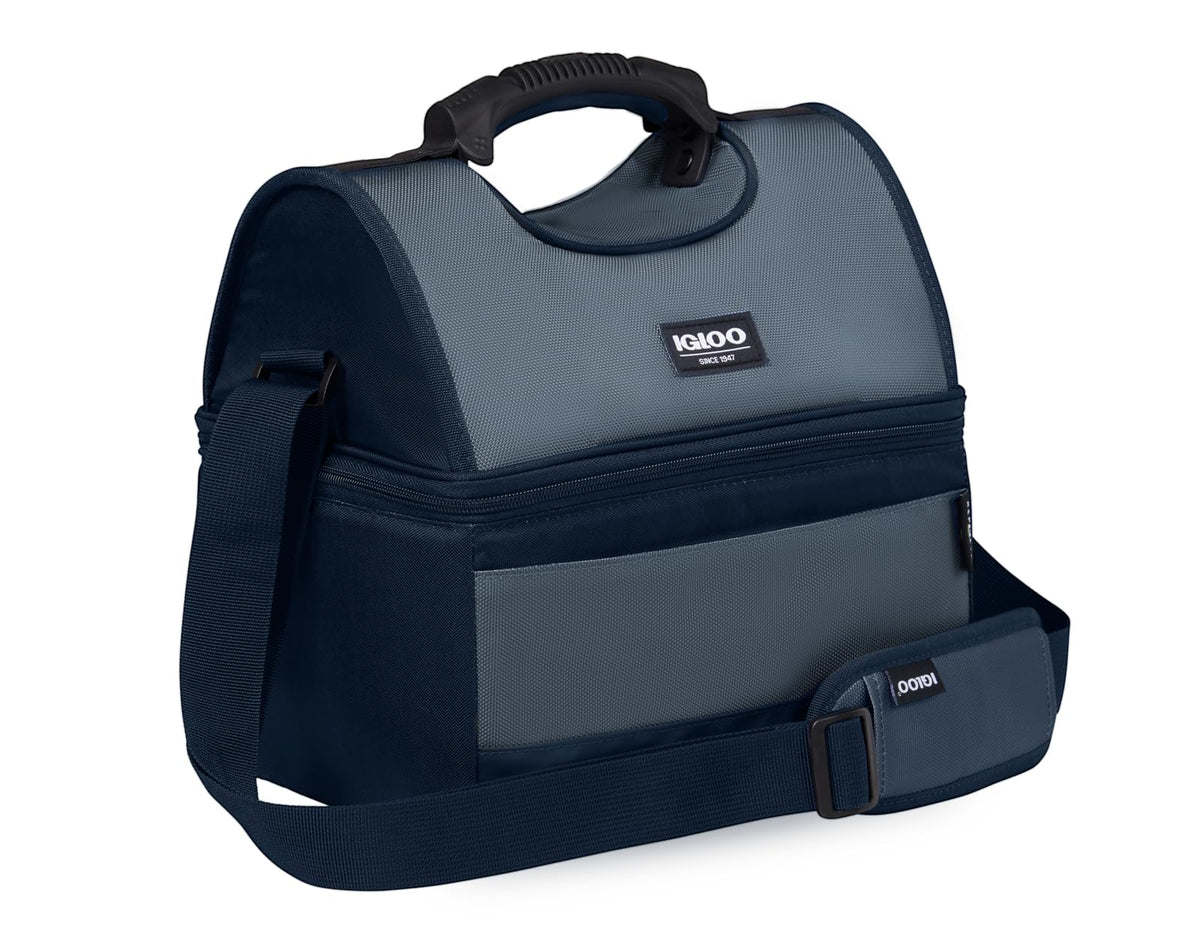 Igloo Blue Evergreen exterior fabric detail highlights durable recycled fibers.