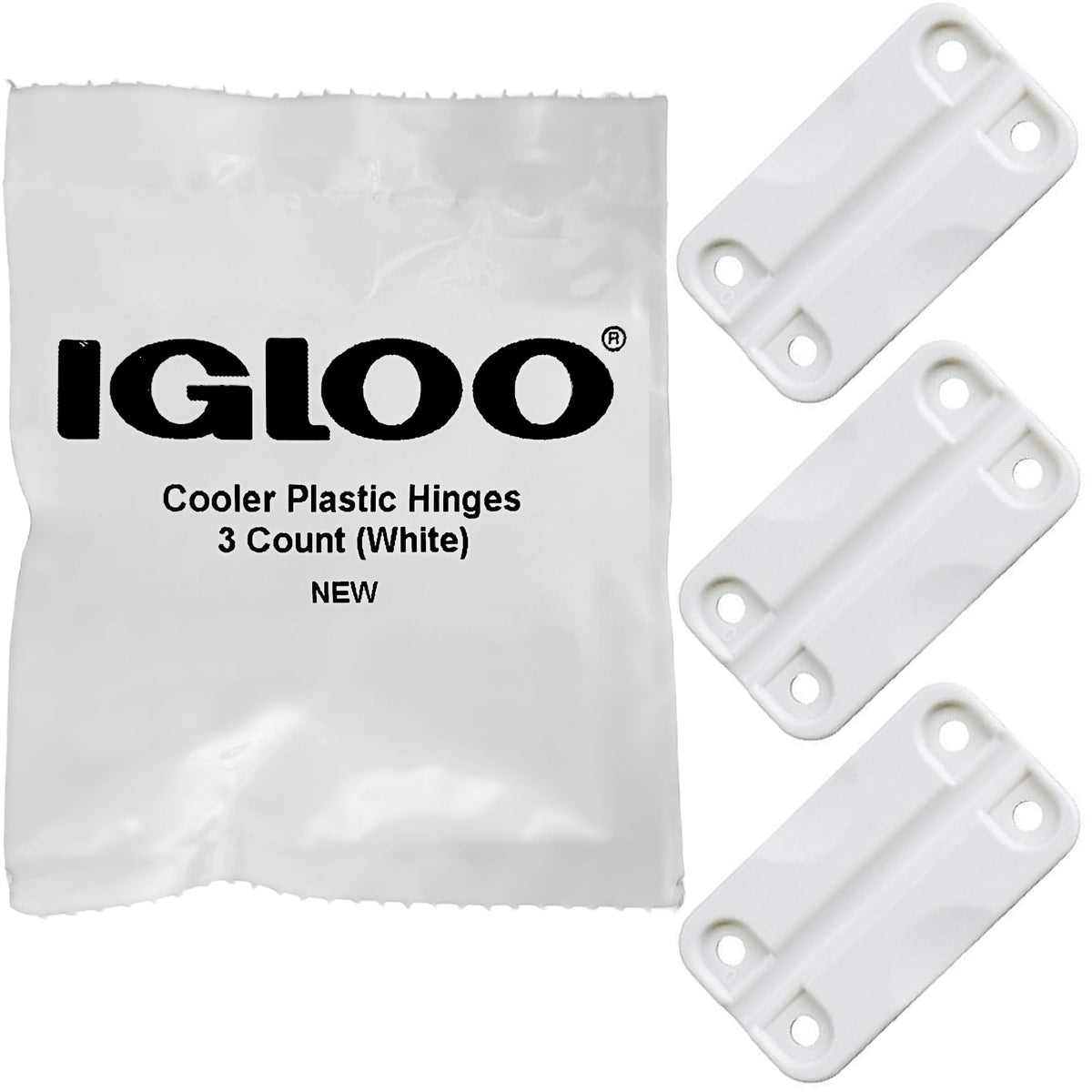 Igloo cooler hinges set of 3 front view, durable replacement part for Igloo coolers
