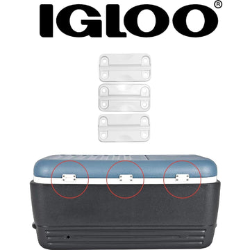 Igloo cooler hinges set of 3 installed on cooler, smooth lid operation