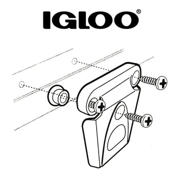Igloo cooler latch beveled edge demonstrates impact resistance