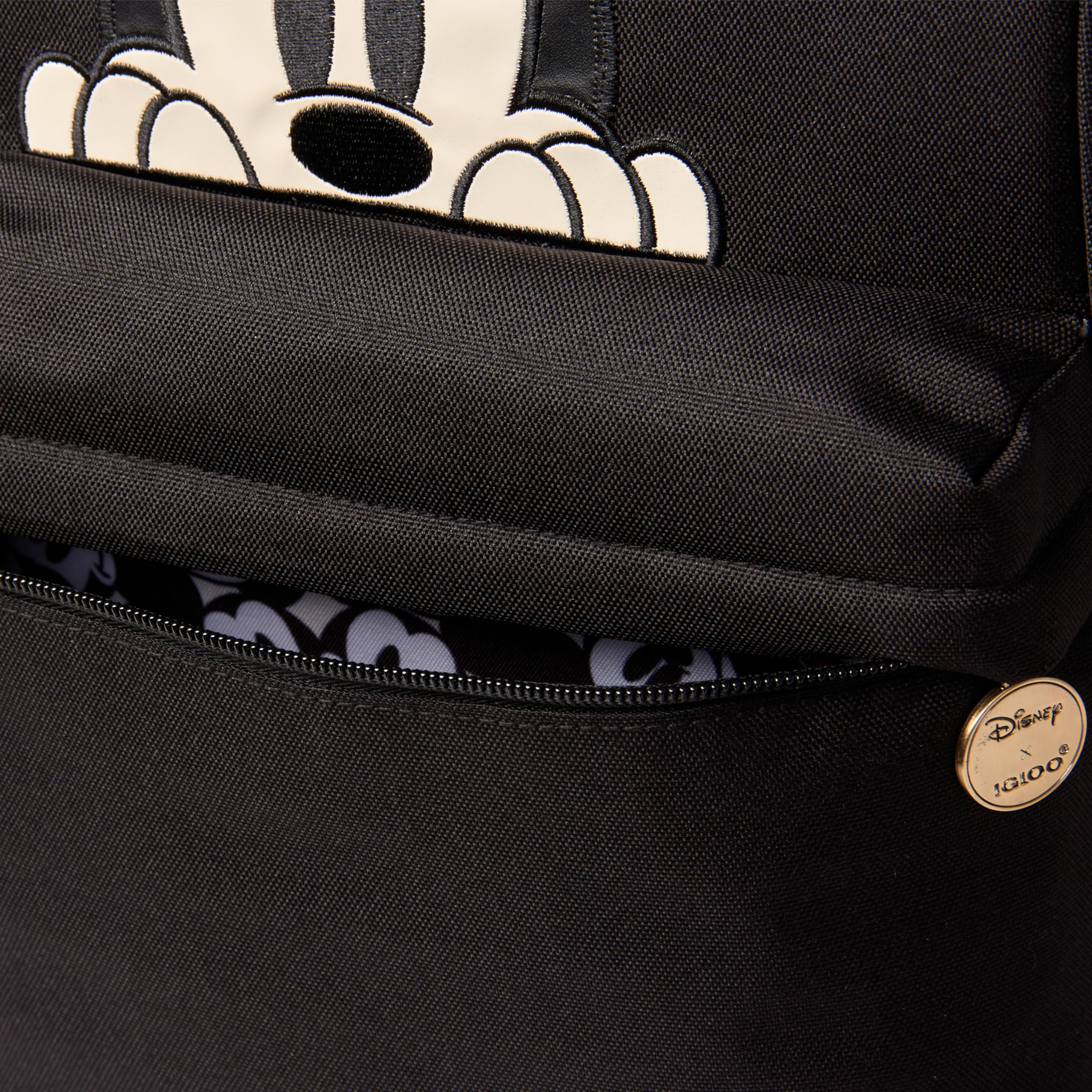 Igloo Disney Mickey Backpack Cooler pocket liner print brings playful brand accents