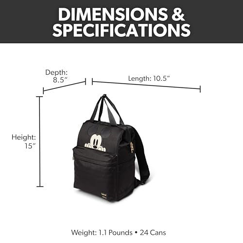 Igloo Disney Mickey Backpack Cooler side pocket view highlights easy-access storage for snacks