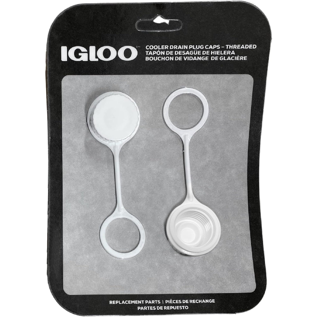Igloo drain plug cap threaded white small on cooler drain for secure seal