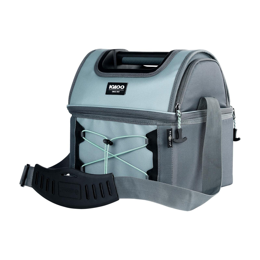 Igloo Gripper Maxcold lunch bag open demonstrates ergonomic handle for comfortable carrying