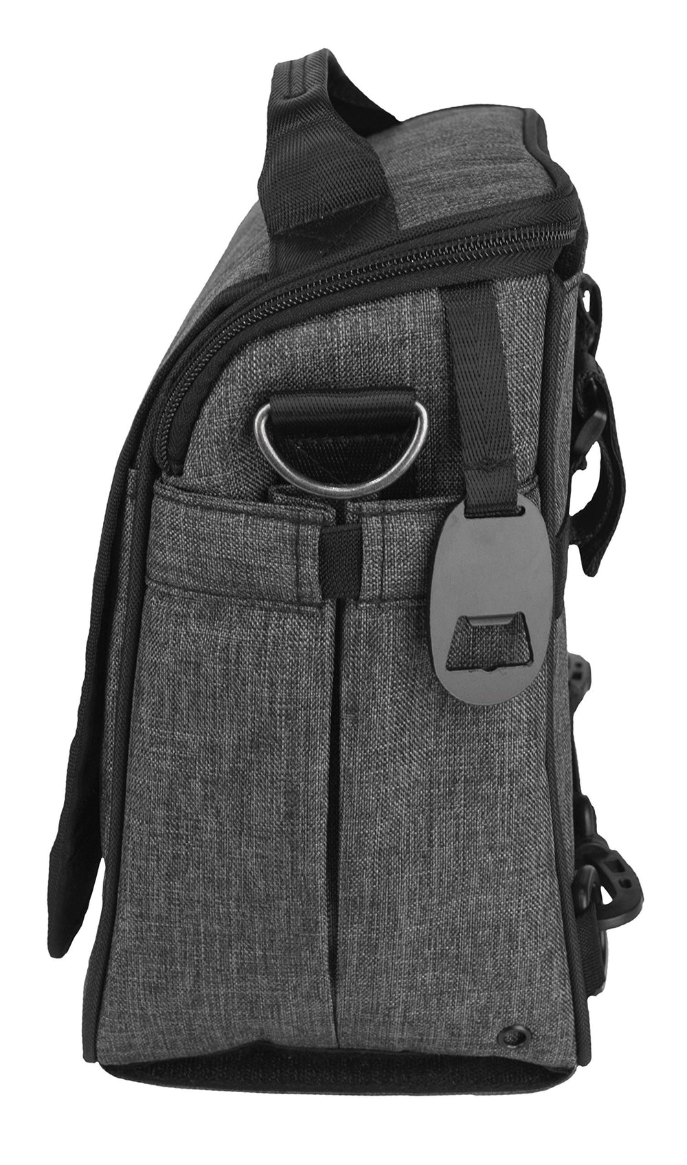 Igloo handlebar attachments on back panel for hands-free carrying during cycling.