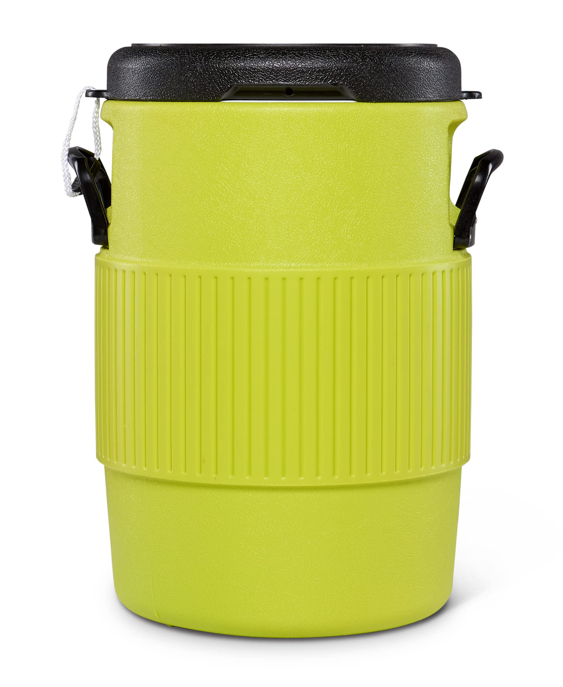 Igloo hardsided commercial handwash station 10-gallon side view showing portability.