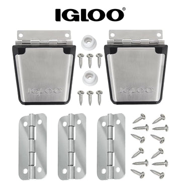IGLOO heavy-duty parts kit packaging showing comprehensive components for quick cooler repair.