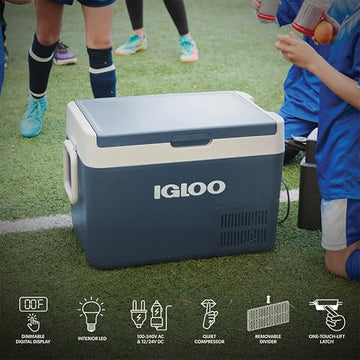 Igloo iceless cooler digital control panel close-up