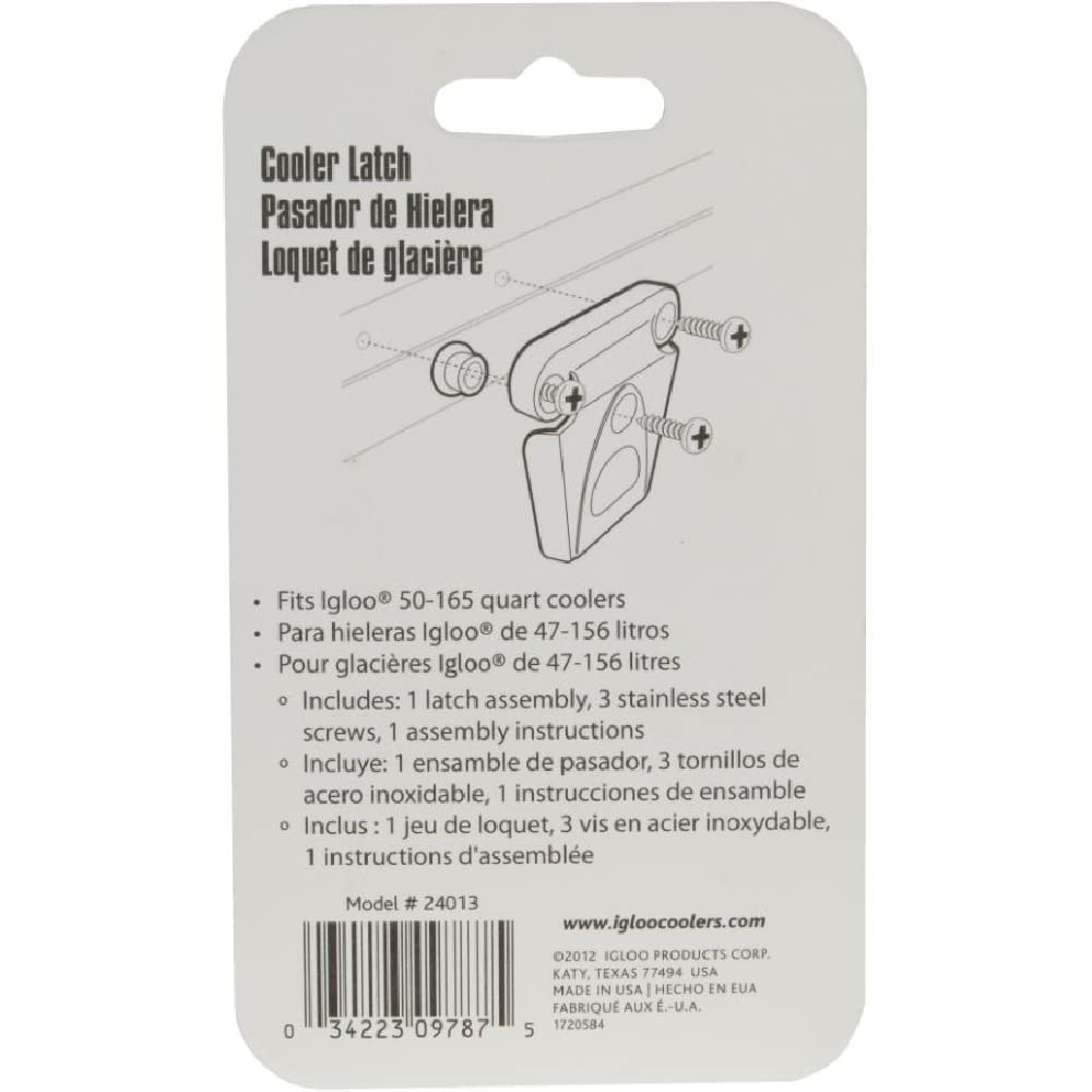 Igloo beveled latch edge close-up reduces breakage