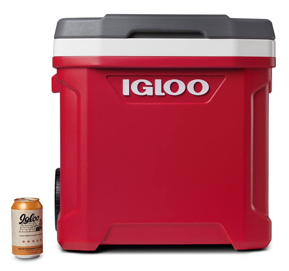 Igloo Latitude 60 Roller Ind Red cool riser technology in action.
