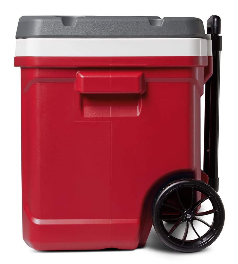 Igloo Latitude 60 Roller Ind Red tall bottle storage capability.