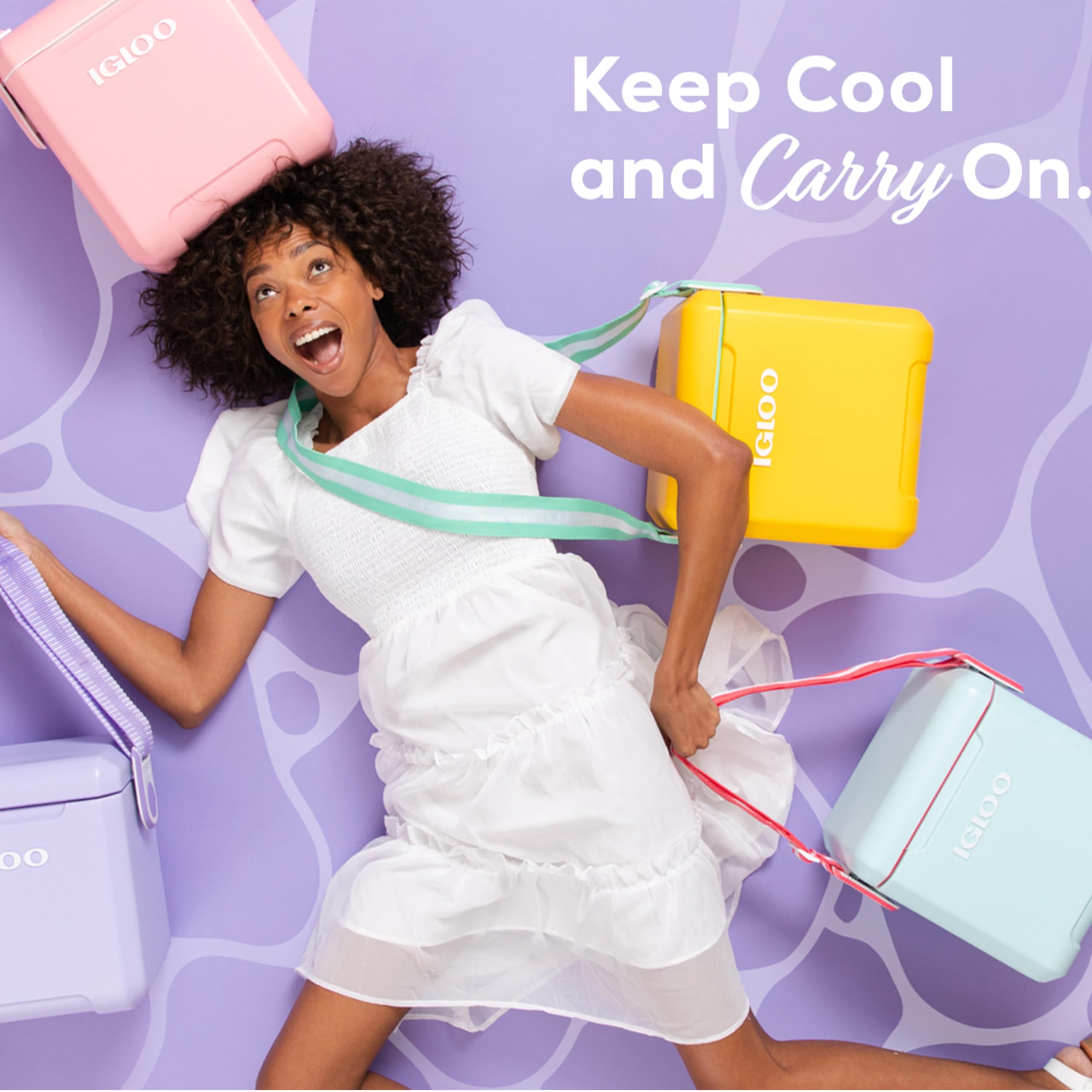 Igloo Lilac Breeze durable materials; built to handle outdoor use.