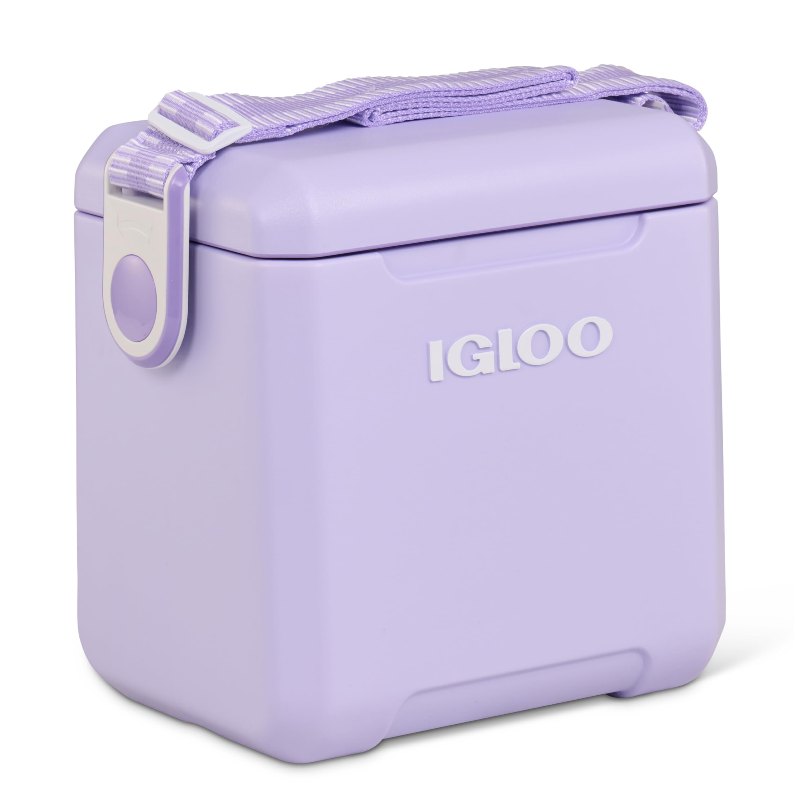 Igloo Lilac Breeze 11 Qt front view; compact cooler for easy park picnics.
