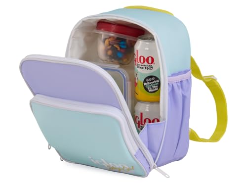 Igloo Lilac Breeze side view with convertible straps for backpack or crossbody.