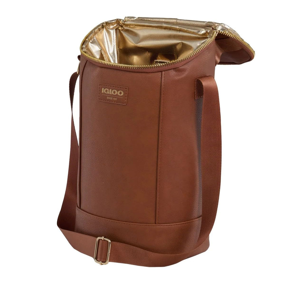 Igloo Luxe Collection Cognac exterior offers stylish storage for beverages and snacks.