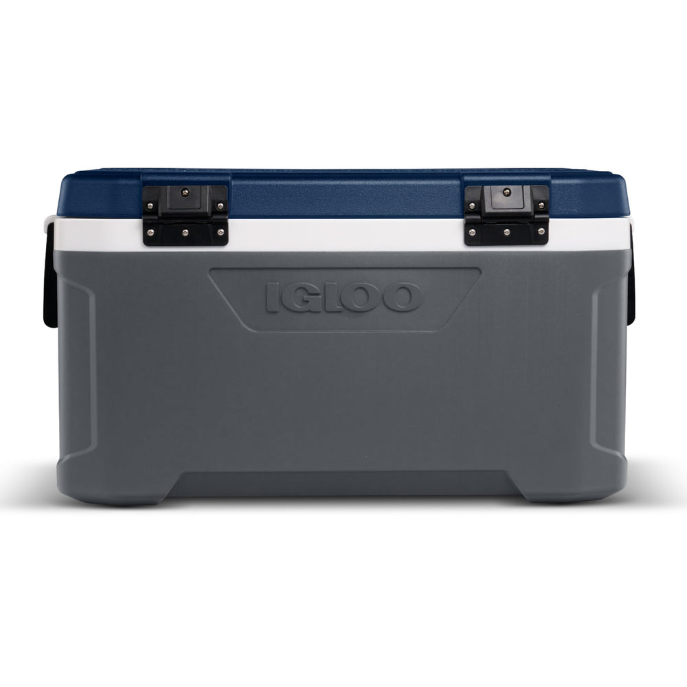 Igloo MaxCold cooler designed for outdoor use in camping and fishing trips.