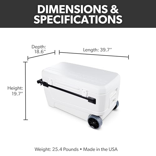 Igloo MaxCold Glide 110qt cooler top view for quick access on the go.