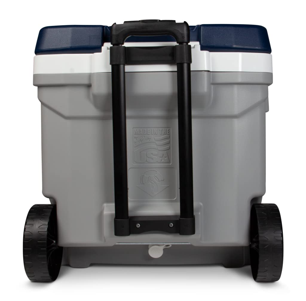 Igloo MaxCold Latitude 62 Qt roller cooler large capacity supports family trips