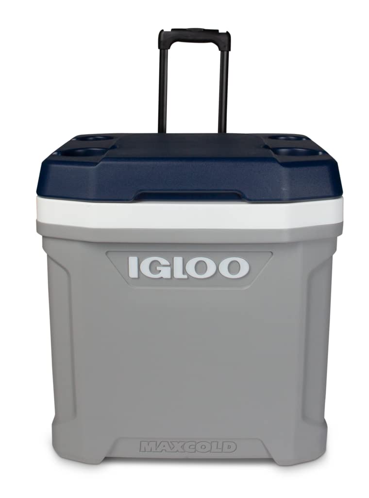 Igloo MaxCold Latitude 62 Qt roller cooler rugged wheels enable off-road mobility