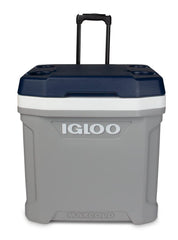 Igloo MaxCold Latitude 62 Qt roller cooler rugged wheels enable off-road mobility
