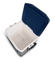 Igloo Maxcold Latitude 62 Qt tow handle reduces pushing effort on uneven ground