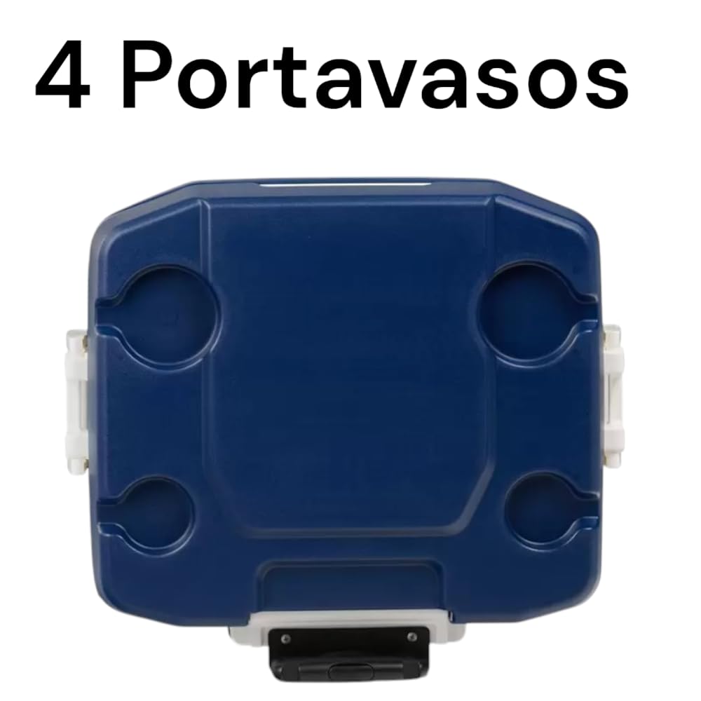 Igloo 62qt cooler with extended locking handle for smooth pulling