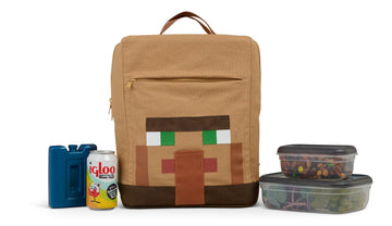 Igloo Minecraft Villager Backpack Cooler leak-resistant liner close-up