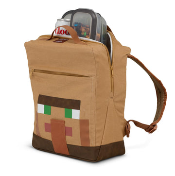 Igloo Minecraft Villager Backpack Cooler open main compartment for easy access