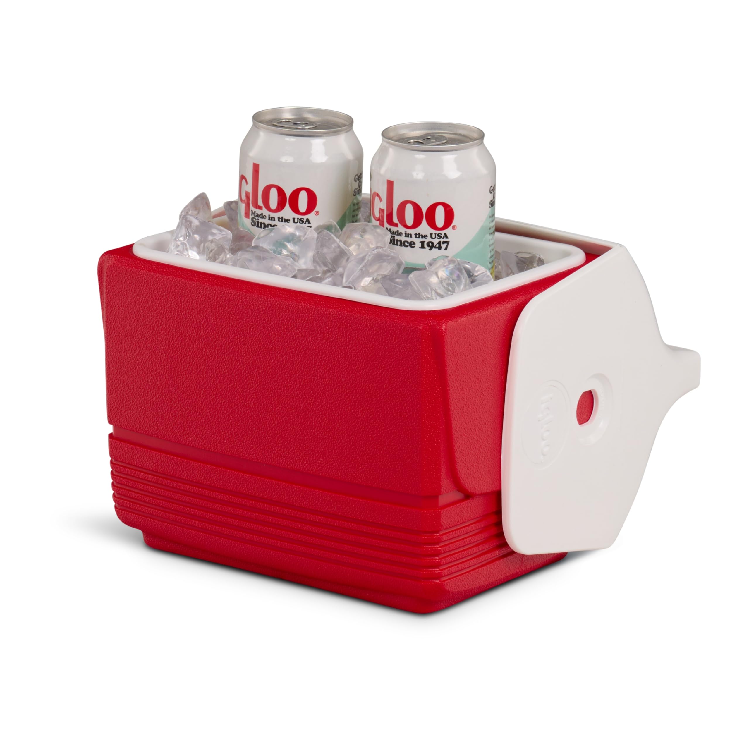 Igloo Mini Playmate close-up lid demonstrating quick, one-handed access.