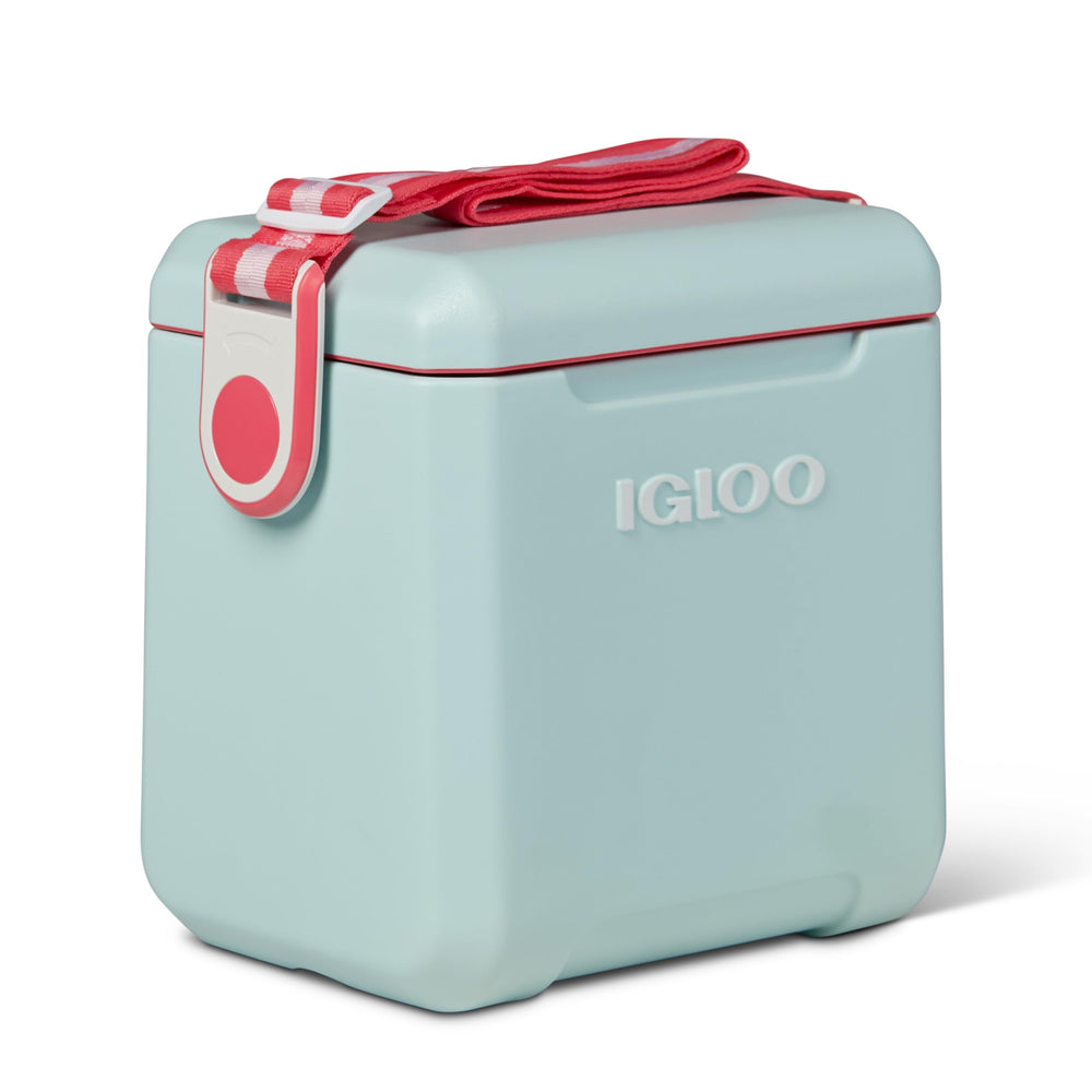 Igloo Mist 11 Qt Tag Along Too strapped carry strap for easy transport at picnics.