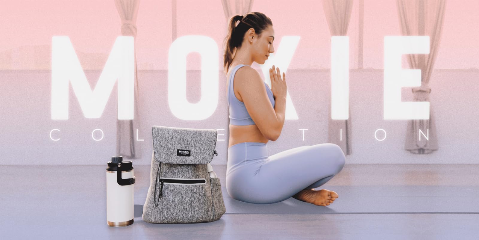 Igloo MOXIE Cinch Backpack 18 wide base provides extra space for drinks and snacks.