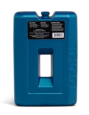 Igloo 3-pound ice block fits most coolers for extended cold.