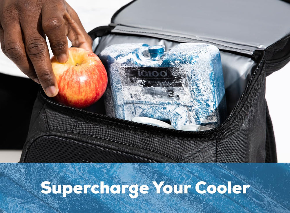 Igloo Performance Ice Blocks offer reusable, non-toxic cooling for mess-free storage.