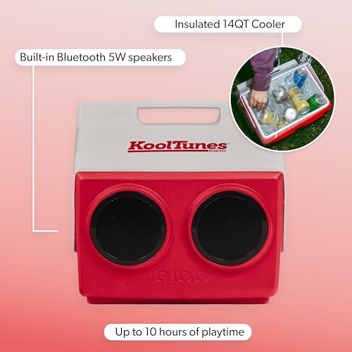 Igloo Playmate Kool Tunes speaker detail highlighting premium bass drivers.