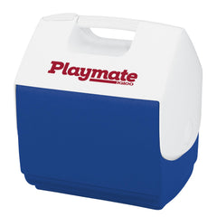 Igloo Playmate Pal 7 Qt cooler, closed, ideal for compact, on-the-go cooling.