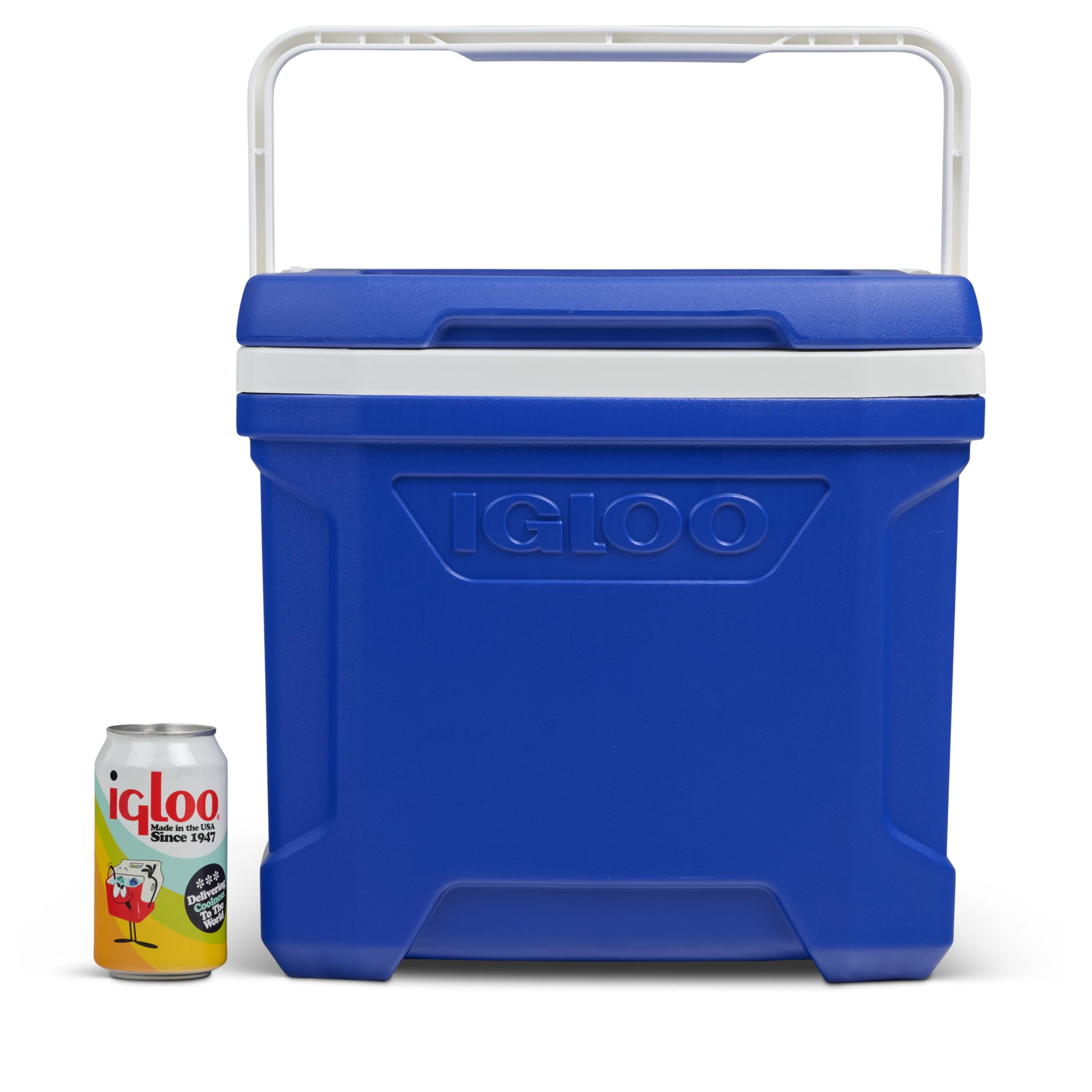 Igloo Profile cooler demonstrating compatibility with tall beverage bottles.