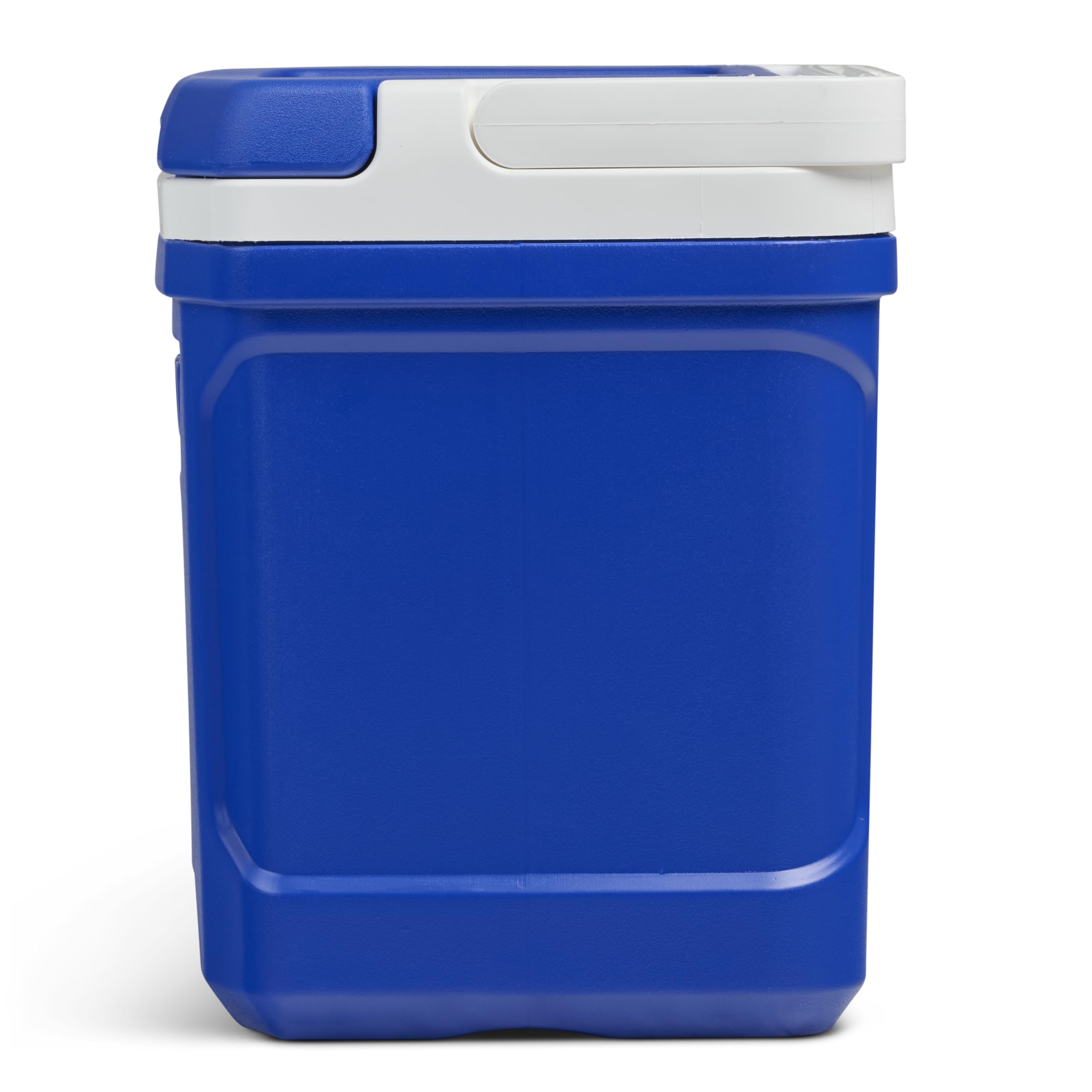Igloo cooler with vertical profile design shown for organized packing.