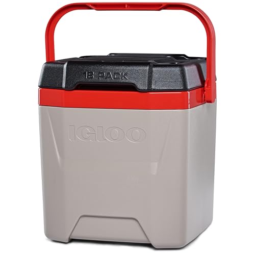 Ergonomic curved backside of Igloo Quantum 12 Qt Cooler for easier carrying.