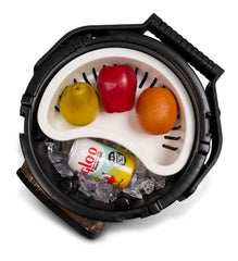 Igloo Realtree 20 Qt Cooler Bucket removable tray keeps food dry and organized.