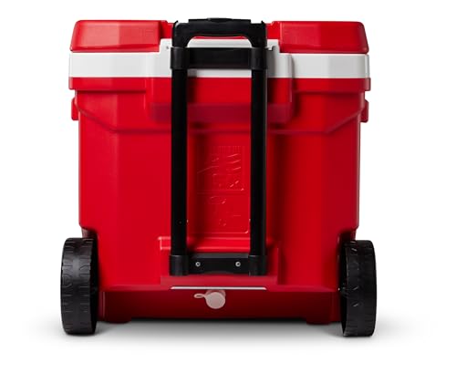 Igloo Red Profile II 60 Roller wheels ready for smooth rolling.
