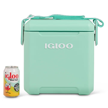 Igloo Tag-Along Too Seafoam picnic-ready cooler for outdoor events.