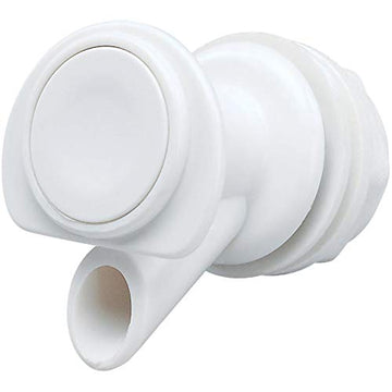 Igloo spigot replacement with push-button valve for clean, controlled dispensing in any Igloo cooler.