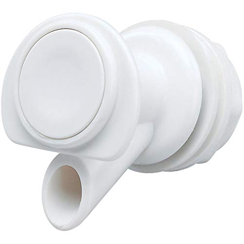 Igloo spigot replacement with push-button valve for clean, controlled dispensing in any Igloo cooler.