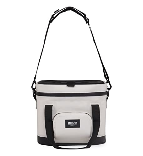 Igloo Trailmate 18-Can Cooler Bag Bone open main compartment for quick packing