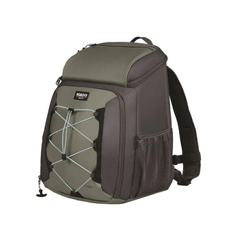 Igloo 30 Can Voyager Backpack with front hex bungee, secure cargo during outdoor adventures.
